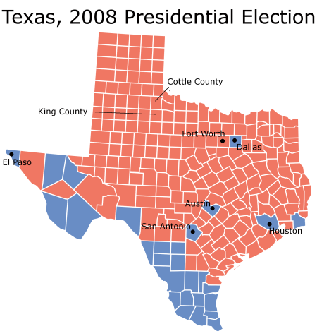 Texas AG Hires Anti-Gay and anti-Church/State Separation Activist -  Texas-2008-presidential-election