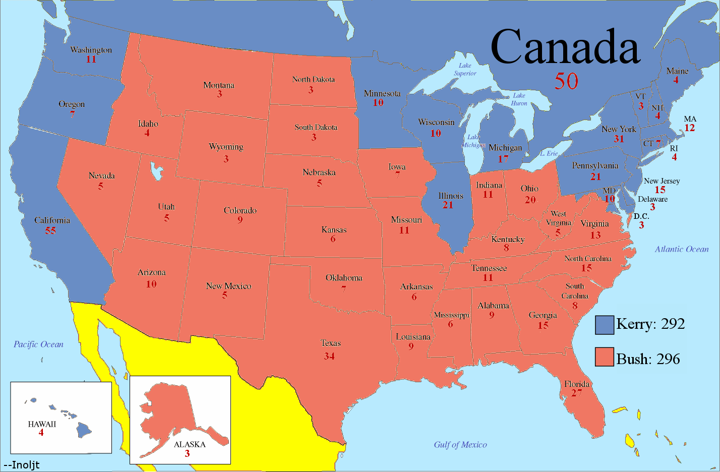 Map Of Us And Canada